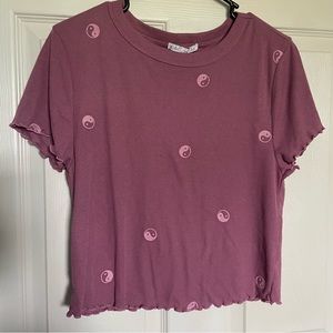 NWT Ribbed Short Sleeve Crop Top